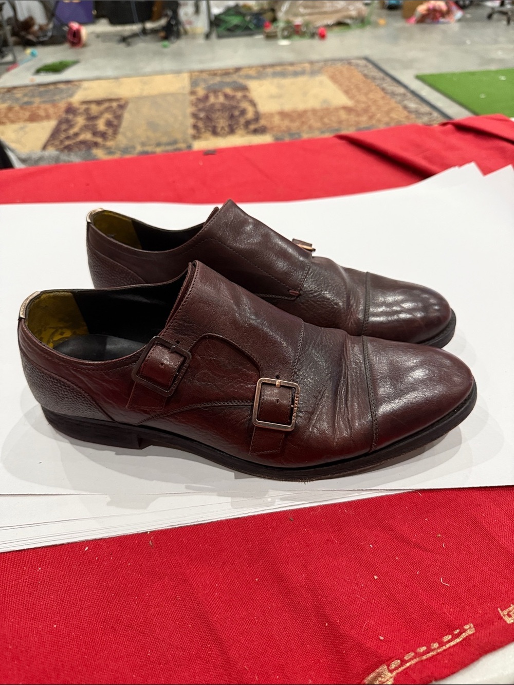 Ted Baker Men's Double Monk Strap Oxfords - Dark Brown